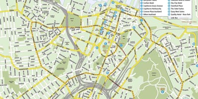 Карта Краљица улица Окланд