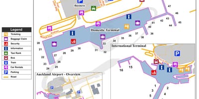 Окланд аеродром паркинг карте